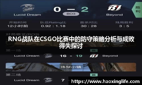 RNG战队在CSGO比赛中的防守策略分析与成败得失探讨