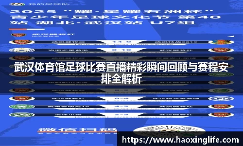 武汉体育馆足球比赛直播精彩瞬间回顾与赛程安排全解析